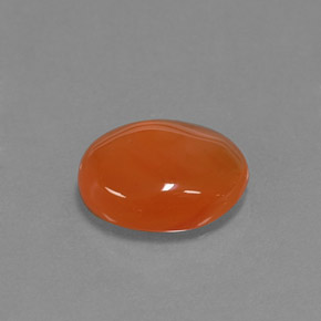 3.69 ct Orange Carnelian Stone, Natural Carnelian in Oval Cabochon Shape for Sale