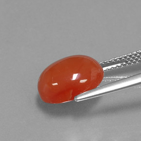 Carnelian Gemstone in 11 x 9 mm (calibrated) Size for Sale, Carnelian Stone in Orange Color