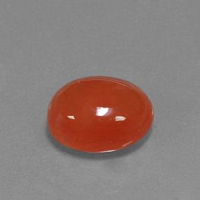 5.00 ct Orange Carnelian Stone, Natural Carnelian in Oval Cabochon Shape for Sale