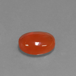 3.02 ct Orange Carnelian Stone, Natural Carnelian in Oval Cabochon Shape for Sale