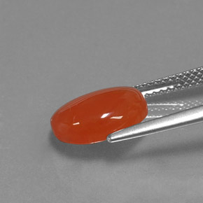 Carnelian Gemstone in 11 x 9 mm (calibrated) Size for Sale, Carnelian Stone in Orange Color