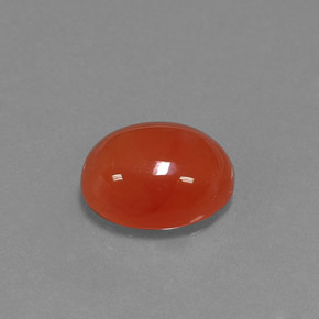 3.53 ct Orange Carnelian Stone, Natural Carnelian in Oval Cabochon Shape for Sale