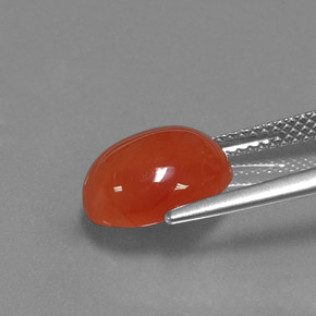 Carnelian Gemstone in 11 x 9 mm (calibrated) Size for Sale, Carnelian Stone in Orange Color