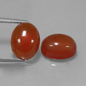 6.13 ct Orange Carnelian Gemstone, Carnelian Gem in Oval Cabochon Shape for Sale.