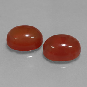 6.13 ct Orange Carnelian Stone, Natural Carnelian in Oval Cabochon Shape for Sale