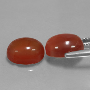 Carnelian Gemstone in 10 x 8 mm (calibrated) Size for Sale, Carnelian Stone in Orange Color