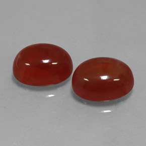 5.71 ct Red Carnelian Stone, Natural Carnelian in Oval Cabochon Shape for Sale
