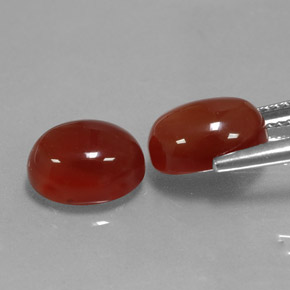 Carnelian Gemstone in 10 x 8 mm (calibrated) Size for Sale, Carnelian Stone in Red Color