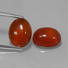6.07 ct Orange Carnelian Gemstone, Carnelian Gem in Oval Cabochon Shape for Sale.