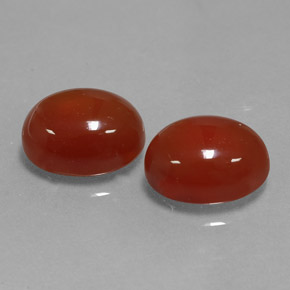 6.02 ct Orange Carnelian Stone, Natural Carnelian in Oval Cabochon Shape for Sale