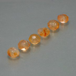 3.84 ct Orange Carnelian Stone, Natural Carnelian in Faceted Bead Shape for Sale