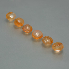 3.78 ct Orange Carnelian Gemstone, Carnelian Gem in Faceted Bead Shape for Sale.