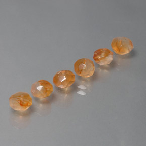 4.15 ct Orange Carnelian Stone, Natural Carnelian in Faceted Bead Shape for Sale