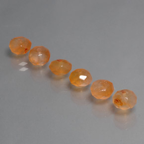 4.69 ct Orange Carnelian Gemstone, Carnelian Gem in Faceted Bead Shape for Sale.