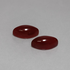 5.25 ct Red Carnelian Stone, Natural Carnelian in Marquise Cabochon Shape for Sale