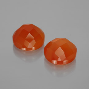 3.60 ct Orange Carnelian Stone, Natural Carnelian in Round Rose-Cut Shape for Sale