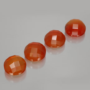7.50 ct Orange Carnelian Gemstone, Carnelian Gem in Round Rose-Cut Shape for Sale.