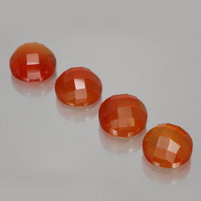 7.50 ct Orange Carnelian Stone, Natural Carnelian in Round Rose-Cut Shape for Sale