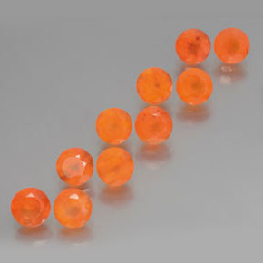 4.94 ct Orange Carnelian Stone, Natural Carnelian in Round Facet Shape for Sale