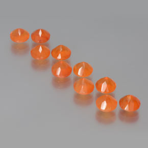 Carnelian Gemstone in 5 mm (calibrated) Size for Sale, Carnelian Stone in Orange Color