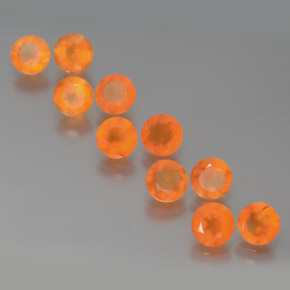 4.55 ct Orange Carnelian Gemstone, Carnelian Gem in Round Facet Shape for Sale.