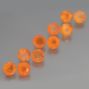 4.55 ct Orange Carnelian Stone, Natural Carnelian in Round Facet Shape for Sale