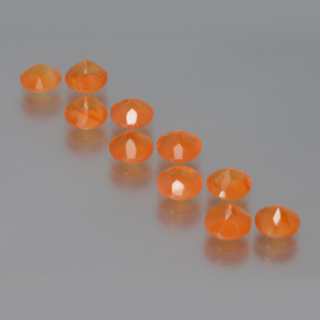 Carnelian Gemstone in 5 mm (calibrated) Size for Sale, Carnelian Stone in Orange Color