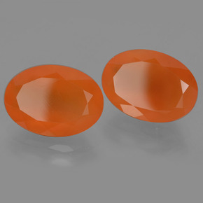 10.61 ct Orange Carnelian Stone, Natural Carnelian in Oval Facet Shape for Sale