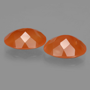 Carnelian Gemstone in 14 x 10 mm (calibrated) Size for Sale, Carnelian Stone in Orange Color