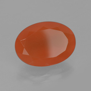 5.42 ct Orange Carnelian Stone, Natural Carnelian in Oval Facet Shape for Sale