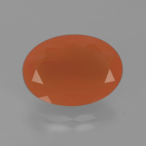 5.60 ct Orange Carnelian Gemstone, Carnelian Gem in Oval Facet Shape for Sale.