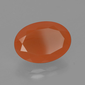 5.60 ct Orange Carnelian Stone, Natural Carnelian in Oval Facet Shape for Sale