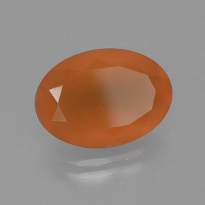 4.82 ct Orange Carnelian Stone, Natural Carnelian in Oval Facet Shape for Sale