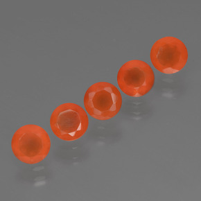 2.39 ct Orange Carnelian Stone, Natural Carnelian in Round Facet Shape for Sale