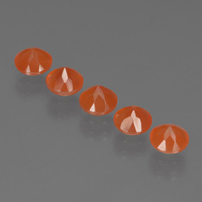 Carnelian Gemstone in 5 mm (calibrated) Size for Sale, Carnelian Stone in Red Orange Color