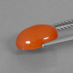 Carnelian Gemstone in 10 x 8 mm (calibrated) Size for Sale, Carnelian Stone in Orange Color