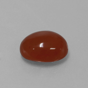 3.36 ct Red Carnelian Stone, Natural Carnelian in Oval Cabochon Shape for Sale