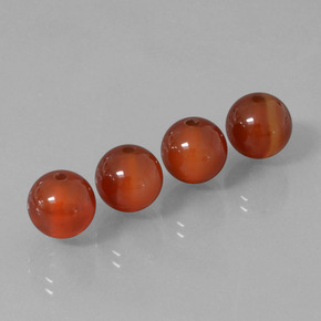 14.68 ct Red Carnelian Stone, Natural Carnelian in Drilled Sphere Shape for Sale
