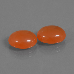 5.12 ctw Orange Carnelian Stones, Natural Carnelian in Oval Cabochon Shape for Sale