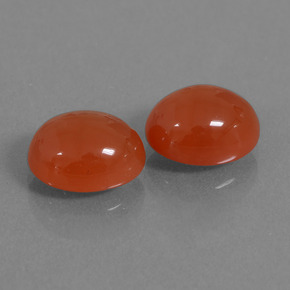 5.98 ct Red Carnelian Stone, Natural Carnelian in Oval Cabochon Shape for Sale