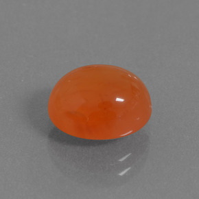 3.33 ct Orange Carnelian Stone, Natural Carnelian in Oval Cabochon Shape for Sale