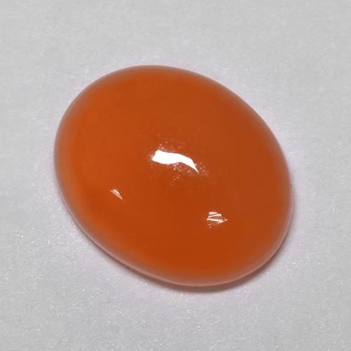 2.56 ct Orange Carnelian Stone, Natural Carnelian in Oval Cabochon Shape for Sale