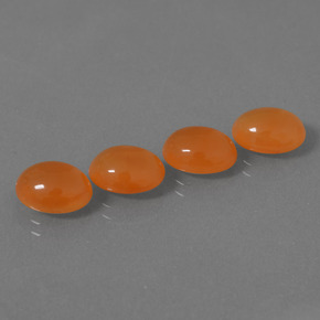 7.92 ctw Orange Carnelian Stones, Natural Carnelian in Oval Cabochon Shape for Sale