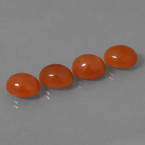 11.97 ctw Red Carnelian Stones, Natural Carnelian in Oval Cabochon Shape for Sale