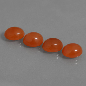 Carnelian Gemstones in 10 x 8 mm (calibrated) Size for Sale, Carnelian Stones in Fire Red Color