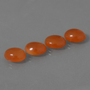 9.90 ctw Orange Carnelian Stones, Natural Carnelian in Oval Cabochon Shape for Sale