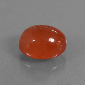 3.64 ct Orange Carnelian Stone, Natural Carnelian in Oval Cabochon Shape for Sale