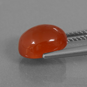 Carnelian Gemstone in 10.2 x 8.2 mm Size for Sale, Carnelian Stone in Red Orange Color