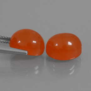 Carnelian Gemstone in 11 x 9 mm (calibrated) Size for Sale, Carnelian Stone in Orange Color