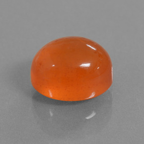 5.18 ct Orange Carnelian Stone, Natural Carnelian in Oval Cabochon Shape for Sale